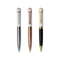 Logo personnalisé Luxury Gold Metal Ball Pen Supplies Office Gift Top Crystal Advertising Gravure PAPEERIE PERSONNALISÉE